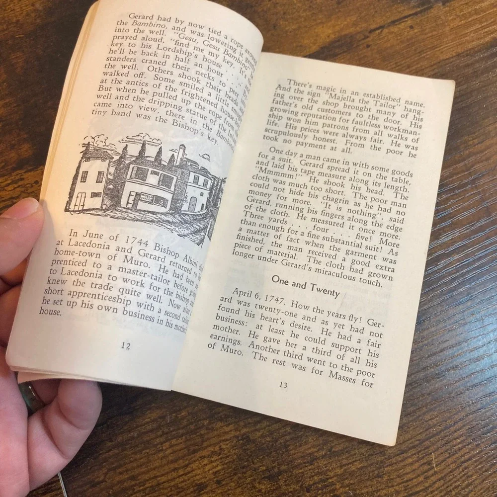 St Gerard Majella Patron of Mothers Catholic Religious Book Vtg 1958 Illustrated